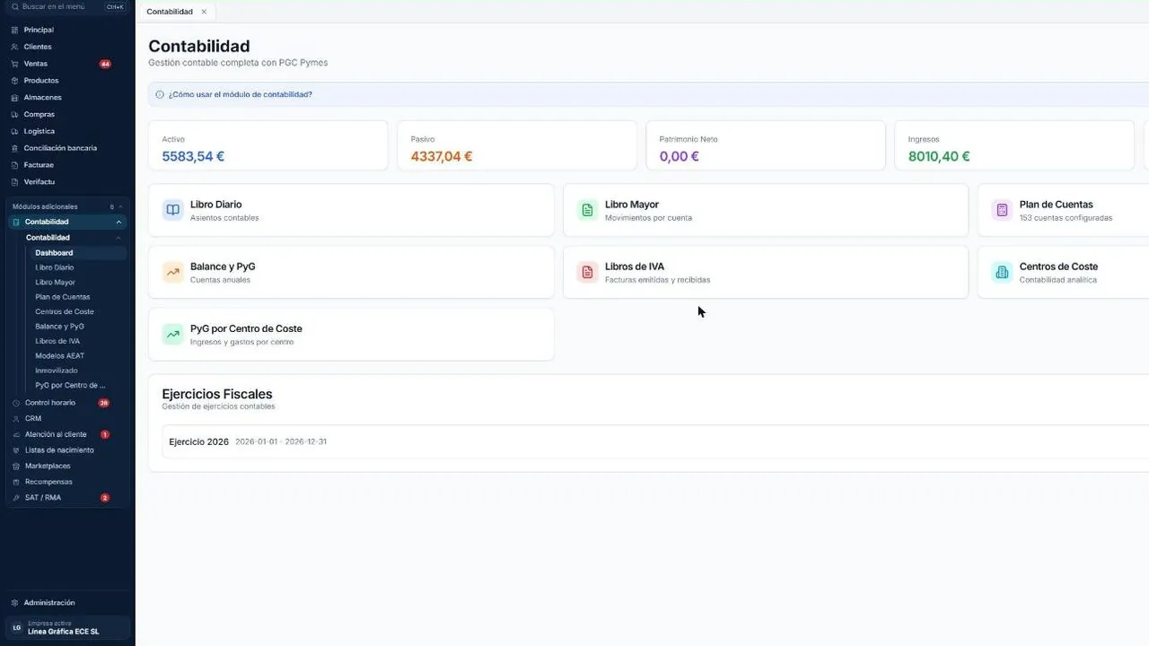 Contabilidad en FactuLinker Pro